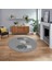 Dijital Baskılı Kaymaz Taban Yıkanabilir Yuvarlak Modern Mutfak Salon Halısı, V-Y-MODERN-106-GRİ, 1