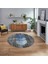 Dijital Baskılı Kaymaz Taban Yıkanabilir Yuvarlak Modern Mutfak Salon Halısı, V-Y-Modern-01-Antrast, 1