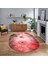 Dijital Baskılı Kaymaz Taban Yıkanabilir Oval Modern Yolluk Salon Halısı, V-O-MODERN-109-KIRMIZI, 1