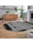 Dijital Baskılı Kaymaz Taban Yıkanabilir Oval Modern Yolluk Salon Halısı, V-O-Modern-10-Antrasit, 2