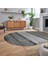 Dijital Baskılı Kaymaz Taban Yıkanabilir Oval Modern Yolluk Salon Halısı, V-O-Modern-83-Gri, 2