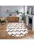 Dijital Baskılı Kaymaz Taban Yıkanabilir Oval Modern Yolluk Salon Halısı, V-O-Modern-71-Kahve, 1