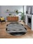Dijital Baskılı Kaymaz Taban Yıkanabilir Oval Modern Yolluk Salon Halısı, V-O-Modern-10-Antrasit, 1