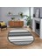 Dijital Baskılı Kaymaz Taban Yıkanabilir Oval Modern Yolluk Salon Halısı, V-O-Modern-18-Beyaz, 1