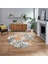 Dijital Baskılı Kaymaz Taban Yıkanabilir Yuvarlak Modern Mutfak Salon Halısı, V-Y-Modern-98-Turuncu, 1