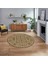 Dijital Baskılı Kaymaz Taban Yıkanabilir Yuvarlak Modern Mutfak Salon Halısı, V-Y-MODERN-108-KAHVE, 1