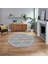 Dijital Baskılı Kaymaz Taban Yıkanabilir Yuvarlak Modern Mutfak Salon Halısı, V-Y-MODERN-116-GRİ, 1