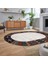 Dijital Baskılı Kaymaz Taban Yıkanabilir Oval Modern Yolluk Salon Halısı, V-O-MODERN-119-RENKLİ, 2