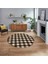 Dijital Baskılı Kaymaz Taban Yıkanabilir Yuvarlak Modern Mutfak Salon Halısı, V-Y-Modern-55-Kahve, 1