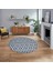 Dijital Baskılı Kaymaz Taban Yıkanabilir Yuvarlak Modern Mutfak Salon Halısı, V-Y-Modern-84-Lacivert, 1