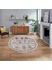 Dijital Baskılı Kaymaz Taban Yıkanabilir Yuvarlak Modern Mutfak Salon Halısı, V-Y-Modern-29-Gri, 1