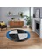 Dijital Baskılı Kaymaz Taban Yıkanabilir Yuvarlak Modern Mutfak Salon Halısı, V-Y-MODERN-107-ANTRAST, 1