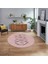 Dijital Baskılı Kaymaz Taban Yıkanabilir Yuvarlak Modern Mutfak Salon Halısı, V-Y-Modern-59-Pembe, 1
