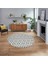 Dijital Baskılı Kaymaz Taban Yıkanabilir Yuvarlak Modern Mutfak Salon Halısı, V-Y-Modern-84-Gri, 1