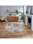 Dijital Baskılı Kaymaz Taban Yıkanabilir Yuvarlak Modern Mutfak Salon Halısı, V-Y-Modern-95-Kahve, 1