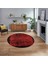 Dijital Baskılı Kaymaz Taban Yıkanabilir Yuvarlak Modern Mutfak Salon Halısı, V-Y-Modern-04-Kırmızı, 1