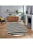 Dijital Baskılı Kaymaz Taban Yıkanabilir Oval Modern Yolluk Salon Halısı, V-O-Modern-63-Siyah, 1