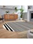 Dijital Baskılı Kaymaz Taban Yıkanabilir Oval Modern Yolluk Salon Halısı, V-O-Modern-63-Siyah, 2