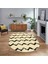 Dijital Baskılı Kaymaz Taban Yıkanabilir Oval Modern Yolluk Salon Halısı, V-O-Modern-71-Krem, 1