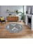 Dijital Baskılı Kaymaz Taban Yıkanabilir Yuvarlak Modern Mutfak Salon Halısı, V-Y-Modern-07-Antrast, 1