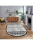 Dijital Baskılı Kaymaz Taban Yıkanabilir Oval Modern Yolluk Salon Halısı, V-O-Modern-68-Gri, 1