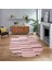 Dijital Baskılı Kaymaz Taban Yıkanabilir Oval Modern Yolluk Salon Halısı, V-O-Modern-74-Pembe, 1
