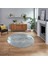 Dijital Baskılı Kaymaz Taban Yıkanabilir Yuvarlak Modern Mutfak Salon Halısı, V-Y-Modern-44-Mavi, 1