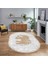 Dijital Baskılı Kaymaz Taban Yıkanabilir Oval Modern Yolluk Salon Halısı, V-O-MODERN-101-BEJ, 1
