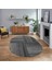 Dijital Baskılı Kaymaz Taban Yıkanabilir Oval Modern Yolluk Salon Halısı, V-O-Modern-34-Gri, 1