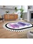 Dijital Baskılı Kaymaz Taban Yıkanabilir Oval Modern Yolluk Salon Halısı, V-O-Modern-22-Mor, 2