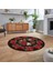Dijital Baskılı Kaymaz Taban Yıkanabilir Yuvarlak Modern Mutfak Salon Halısı, V-Y-Modern-21-Bordo, 2