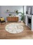 Dijital Baskılı Kaymaz Taban Yıkanabilir Yuvarlak Modern Mutfak Salon Halısı, V-Y-Modern-89-Krem, 1