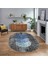 Dijital Baskılı Kaymaz Taban Yıkanabilir Oval Modern Yolluk Salon Halısı, V-O-Modern-01-Antrasit, 1