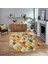 Dijital Baskılı Kaymaz Taban Yıkanabilir Oval Modern Yolluk Salon Halısı, V-O-Modern-31-Renkli, 1