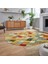 Dijital Baskılı Kaymaz Taban Yıkanabilir Oval Modern Yolluk Salon Halısı, V-O-Modern-31-Renkli, 2