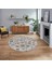 Dijital Baskılı Kaymaz Taban Yıkanabilir Yuvarlak Modern Mutfak Salon Halısı, V-Y-Modern-51-Kahve, 1
