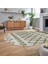 Dijital Baskılı Kaymaz Taban Yıkanabilir Oval Modern Yolluk Salon Halısı, V-O-Modern-92-Yeşil, 2