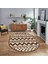 Dijital Baskılı Kaymaz Taban Yıkanabilir Oval Modern Yolluk Salon Halısı, V-O-MODERN-105-KAHVE, 1