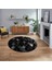 Dijital Baskılı Kaymaz Taban Yıkanabilir Yuvarlak Modern Mutfak Salon Halısı, V-Y-Modern-31-Antrast, 1