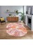 Dijital Baskılı Kaymaz Taban Yıkanabilir Oval Modern Yolluk Salon Halısı, V-O-Modern-98-Kırmızı, 1