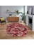 Dijital Baskılı Kaymaz Taban Yıkanabilir Oval Modern Yolluk Salon Halısı, V-O-Modern-02-Pembe, 1
