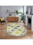 Dijital Baskılı Kaymaz Taban Yıkanabilir Oval Modern Yolluk Salon Halısı, V-O-Modern-14-Sarı, 1