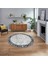 Dijital Baskılı Kaymaz Taban Yıkanabilir Yuvarlak Modern Mutfak Salon Halısı, V-Y-MODERN-118-GRİ, 1