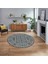 Dijital Baskılı Kaymaz Taban Yıkanabilir Yuvarlak Modern Mutfak Salon Halısı, V-Y-MODERN-108-MAVİ, 1