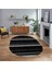 Dijital Baskılı Kaymaz Taban Yıkanabilir Oval Modern Yolluk Salon Halısı, V-O-Modern-25-Antrasit, 1