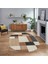 Dijital Baskılı Kaymaz Taban Yıkanabilir Oval Modern Yolluk Salon Halısı, V-O-Modern-77-Kahve, 1