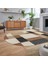 Dijital Baskılı Kaymaz Taban Yıkanabilir Oval Modern Yolluk Salon Halısı, V-O-Modern-77-Kahve, 2