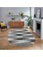 Dijital Baskılı Kaymaz Taban Yıkanabilir Oval Modern Yolluk Salon Halısı, V-O-MODERN-104-GRİ, 1
