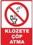 Klozete Çöp Atma Pvc Plakalı Uyarı Levhası Dekota Dijital Uv Sticker 25X35 1