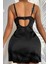Aria's Closet Yanlardan Yırtmaçlı Gecelik Siyah 2